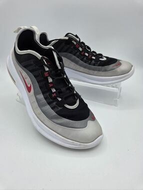 Nike Air Max Axis Kids Sneakers Black Wolf Grey Red AH5222-009 Size 6.5Y